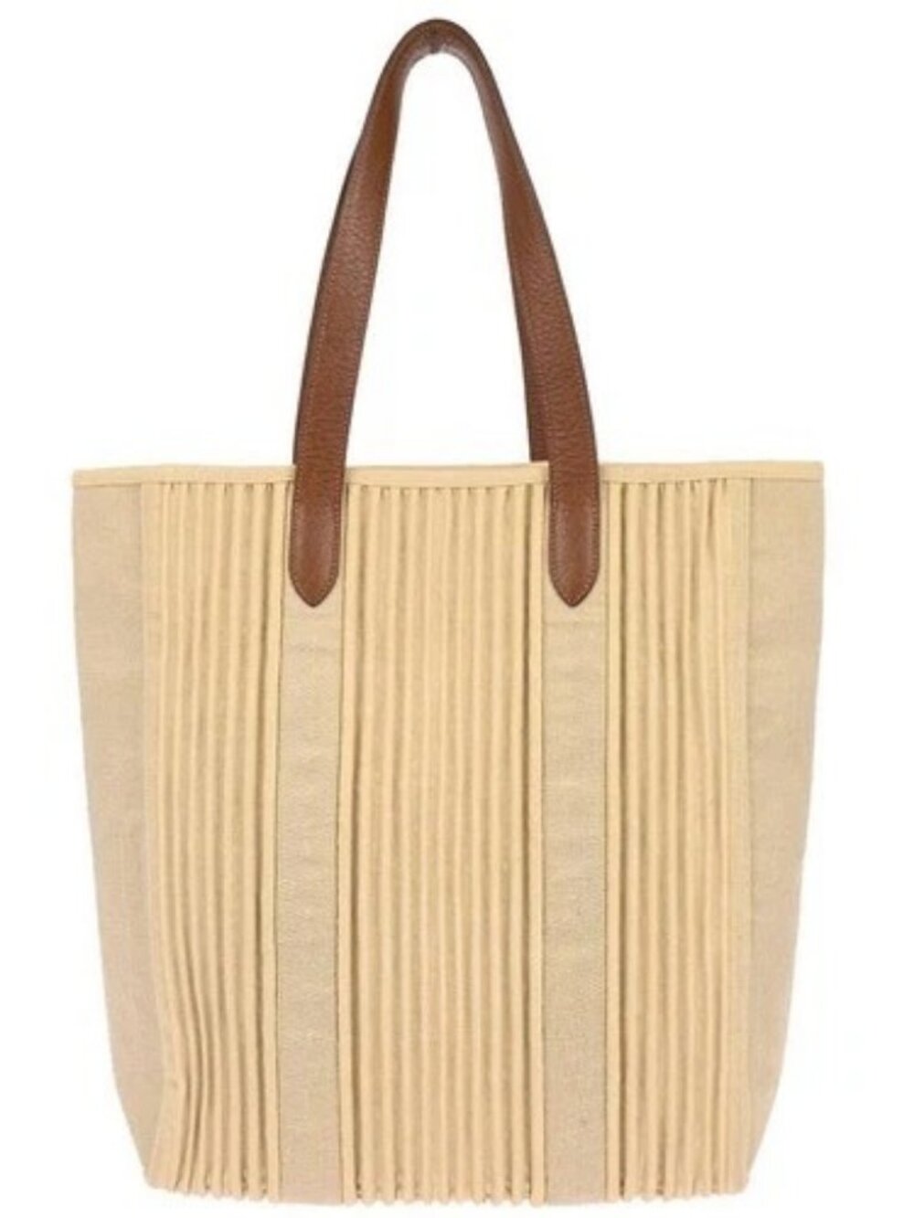 Hermes Beige Toile Denim Canelee Cabas Calicut Tote Bag VP□L 126305